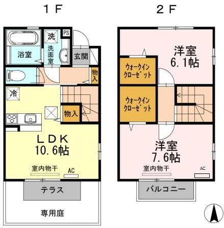 セゾンコート南ＩＩ１番館 1階 2LDK 賃貸物件詳細