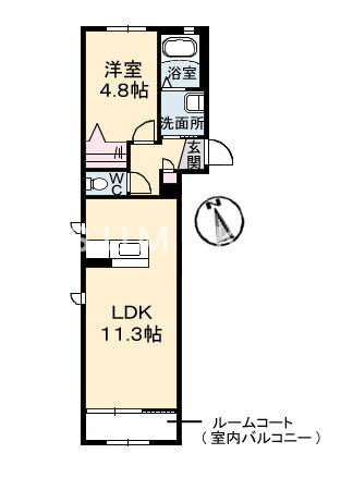 岡山県岡山市中区平井１ 大元駅 1LDK アパート 賃貸物件詳細