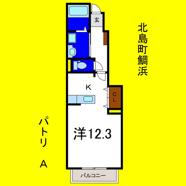 徳島県板野郡北島町鯛浜字大西 勝瑞駅 1K アパート 賃貸物件詳細