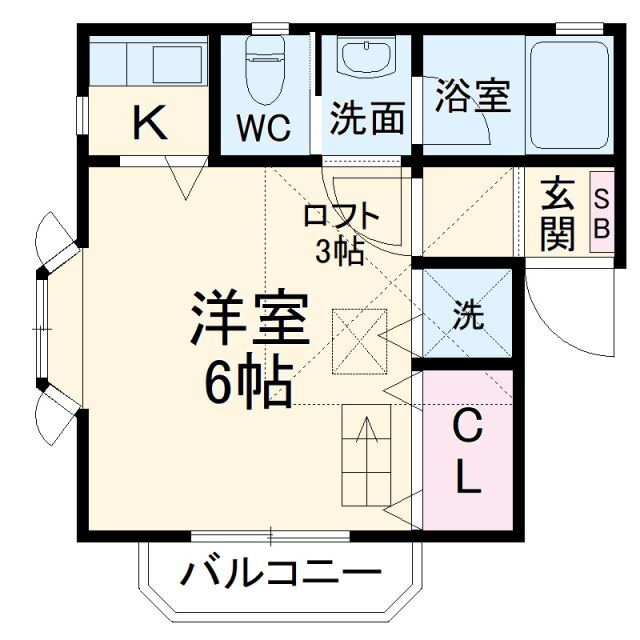 サンクリークハイツ 2階 1SK 賃貸物件詳細