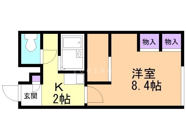 北海道北斗市追分２ 1K アパート 賃貸物件詳細