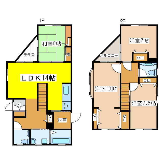 富田屋貸家Ｃ 4LDK 賃貸物件詳細