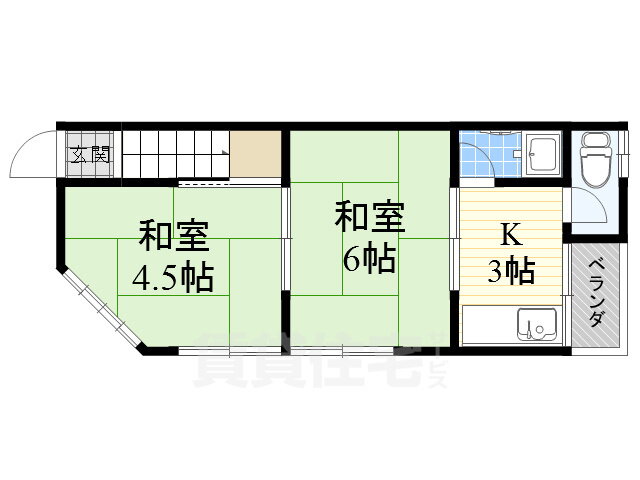 大阪府高槻市上本町 高槻市駅 2K アパート 賃貸物件詳細