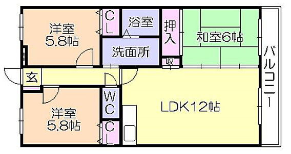 福岡県久留米市大善寺南２ 大善寺駅 3LDK マンション 賃貸物件詳細