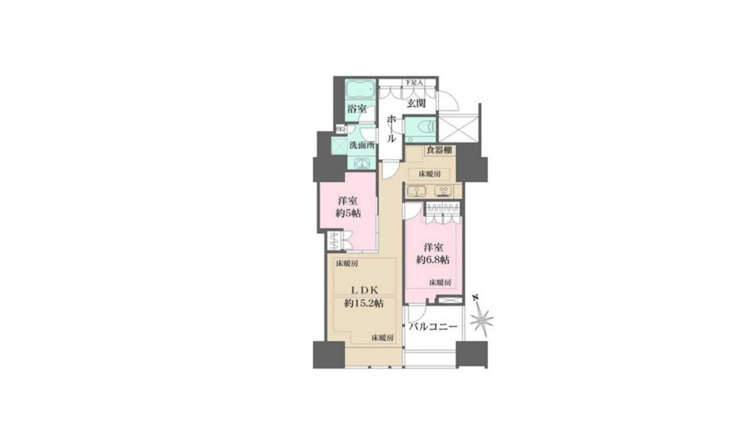 東京都港区三田１ 麻布十番駅 2LDK マンション 賃貸物件詳細