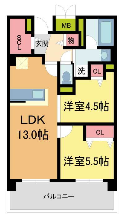 兵庫県西宮市深津町 西宮北口駅 2LDK マンション 賃貸物件詳細