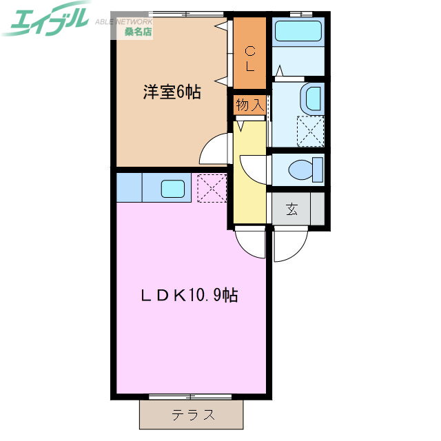 三重県桑名市大字五反田 七和駅 1LDK アパート 賃貸物件詳細