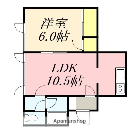 北海道函館市桔梗１ 桔梗駅 1LDK アパート 賃貸物件詳細