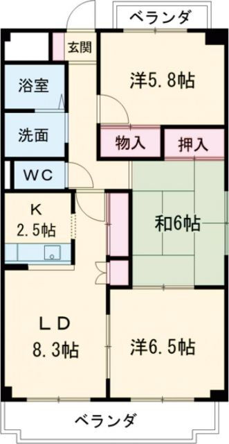 岐阜県大垣市築捨町４ 美濃青柳駅 2LDK マンション 賃貸物件詳細