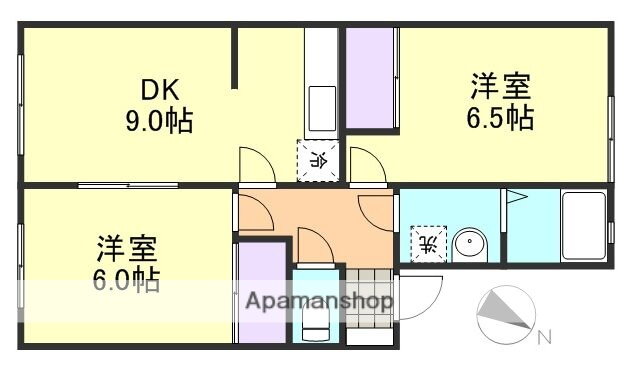 岡山県倉敷市林 木見駅 2DK アパート 賃貸物件詳細