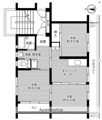 ビレッジハウス志度１号棟 5階 3DK 賃貸物件詳細