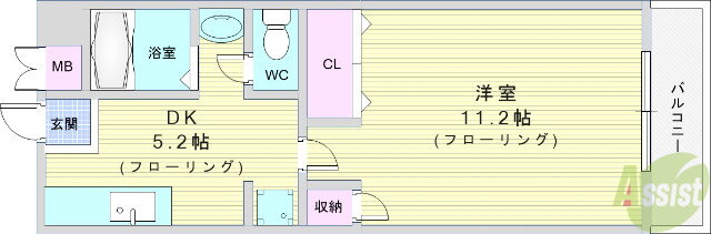 冨士メイトマンション 4階 1K 賃貸物件詳細