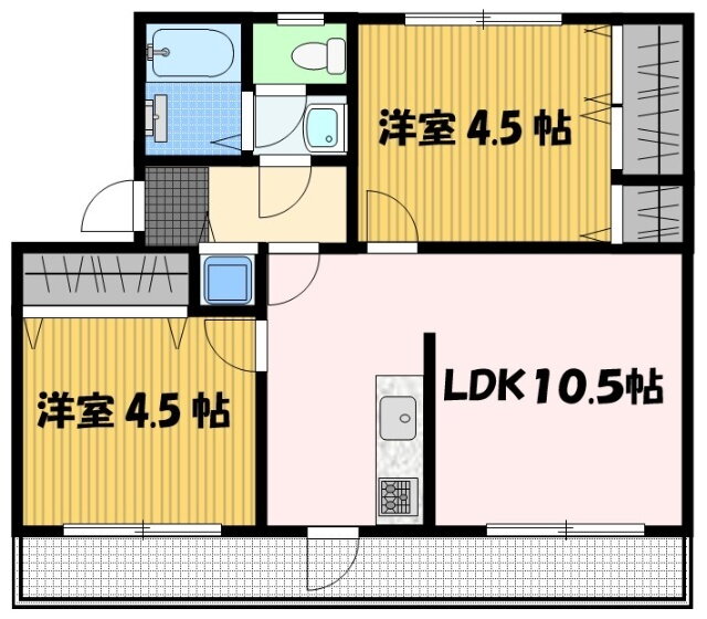 長崎県長崎市葉山１ 道ノ尾駅 2LDK マンション 賃貸物件詳細