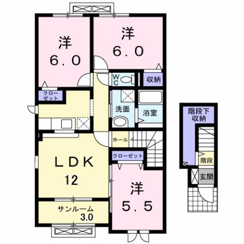 新潟県新潟市中央区親松 新潟駅 3LDK アパート 賃貸物件詳細