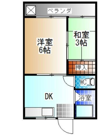 コーポ平井 1階 2K 賃貸物件詳細