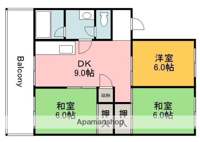 広島県広島市安佐南区川内２ 古市駅 3DK マンション 賃貸物件詳細