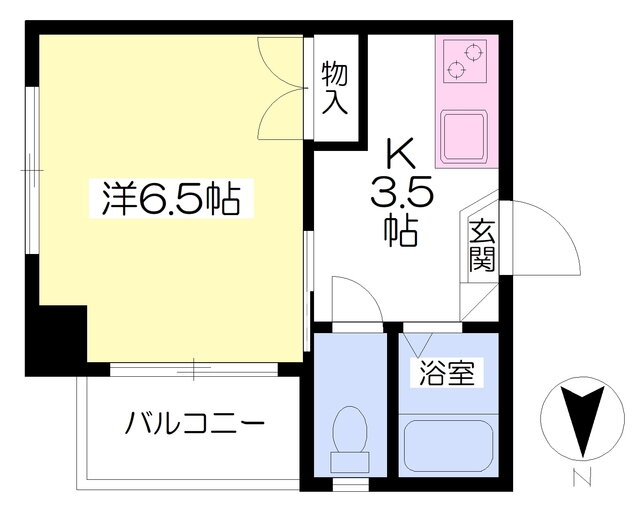 愛媛県松山市鉄砲町 鉄砲町駅 1K マンション 賃貸物件詳細