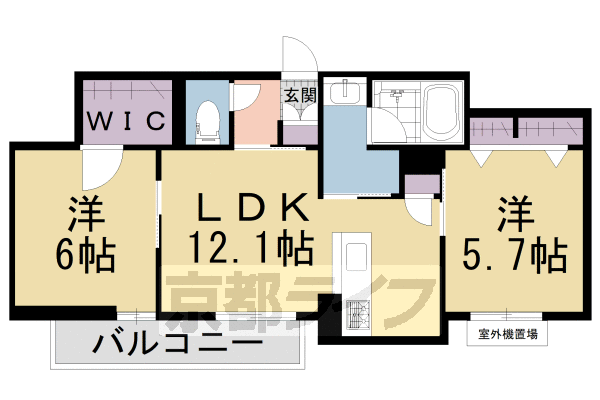 シャーメゾンＶｅｒｄｕｒｅ黄檗　Ｉ 3階 2LDK 賃貸物件詳細