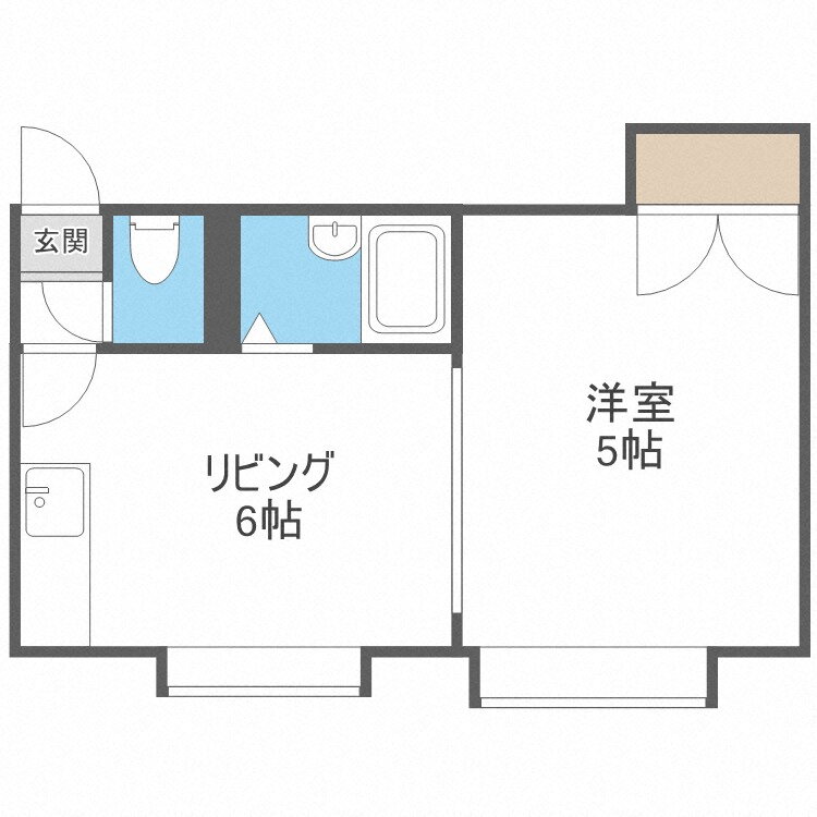 北海道札幌市北区新川四条４ 新川駅 1DK アパート 賃貸物件詳細