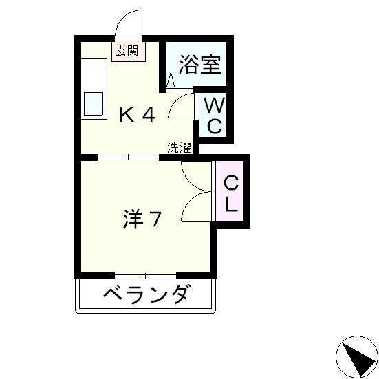 スチューデントビレッジＢ棟 2階 1K 賃貸物件詳細