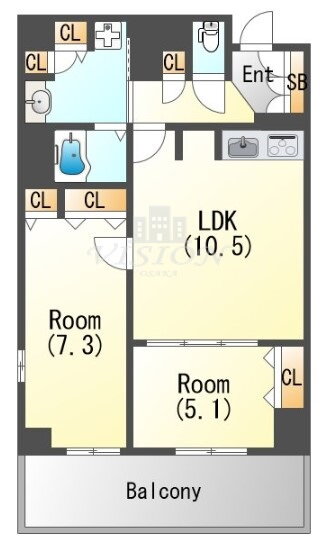 大阪府大阪市西区南堀江２ なんば駅 2LDK マンション 賃貸物件詳細