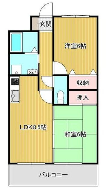 プランドール柳井 2階 2LDK 賃貸物件詳細