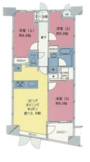 グランシティラピュタタワー 3階 3LDK 賃貸物件詳細