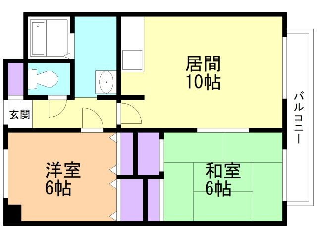 北海道札幌市厚別区厚別西二条３ 厚別駅 2LDK マンション 賃貸物件詳細