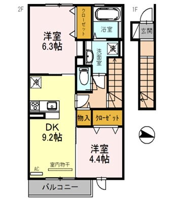 兵庫県三木市福井１ 三木駅 2LDK アパート 賃貸物件詳細