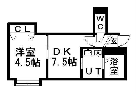 北海道札幌市豊平区美園一条１ 東札幌駅 1DK アパート 賃貸物件詳細