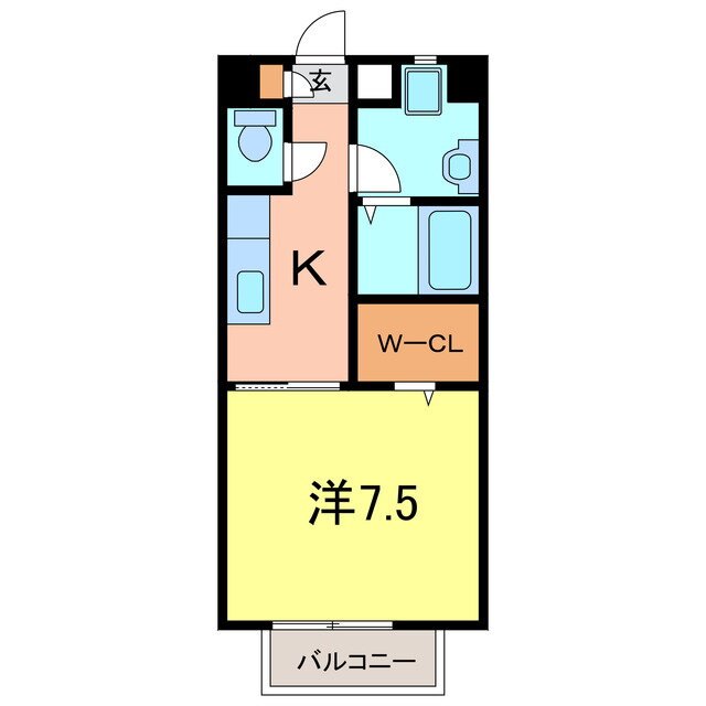 クレアＫ＆Ｋ 2階 1K 賃貸物件詳細