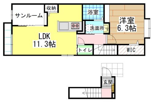 福岡県北九州市門司区寺内１ 小森江駅 1LDK アパート 賃貸物件詳細