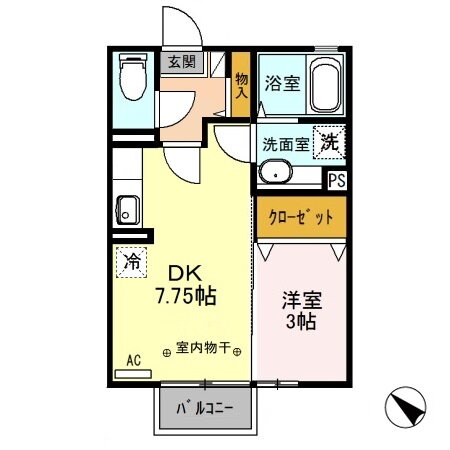 栃木県小山市若木町１ 小山駅 1DK アパート 賃貸物件詳細