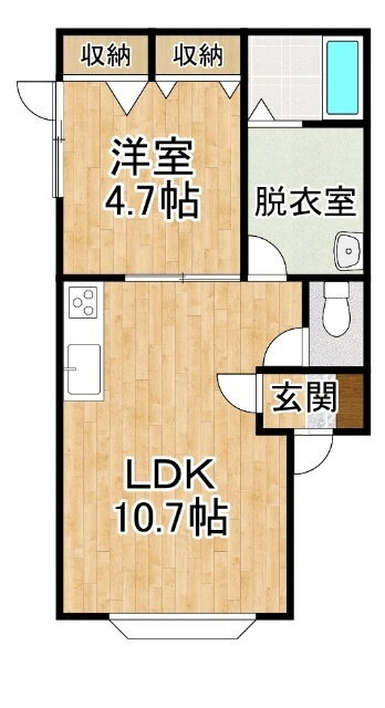 北海道河東郡音更町北鈴蘭北５ 柏林台駅 1LDK アパート 賃貸物件詳細