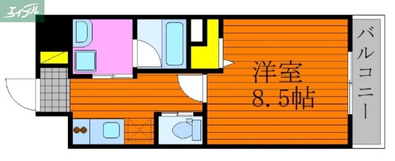 岡山県岡山市北区昭和町 岡山駅 1K マンション 賃貸物件詳細