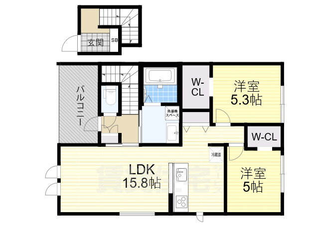 大阪府堺市西区下田町 津久野駅 2LDK アパート 賃貸物件詳細