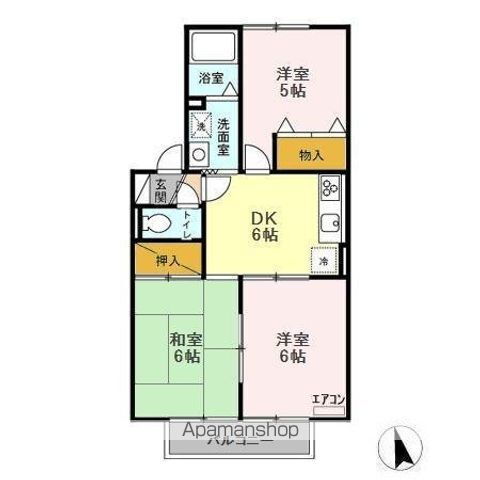スプリングハイム　Ｂ 2階 3DK 賃貸物件詳細