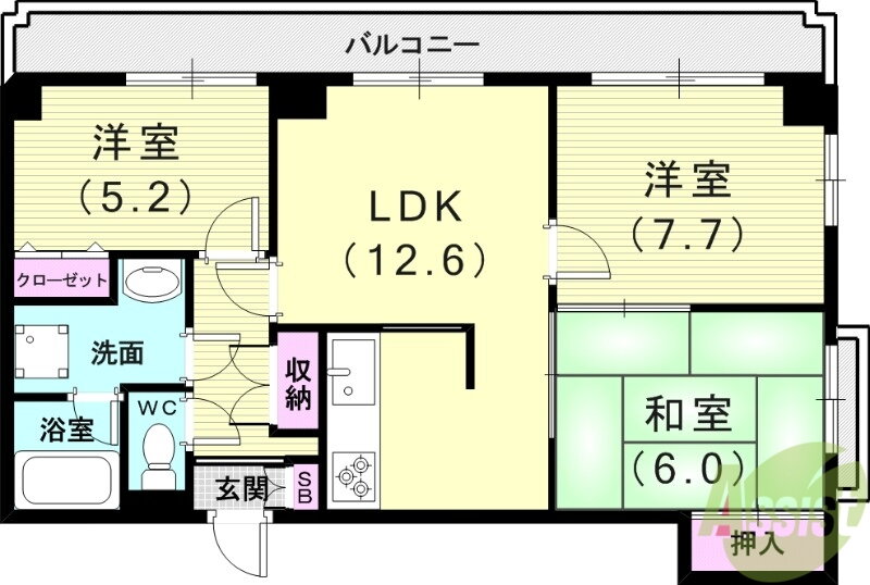 兵庫県神戸市須磨区明神町２ 板宿駅 3LDK マンション 賃貸物件詳細