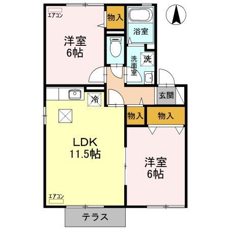 埼玉県羽生市大字藤井上組 羽生駅 2LDK アパート 賃貸物件詳細