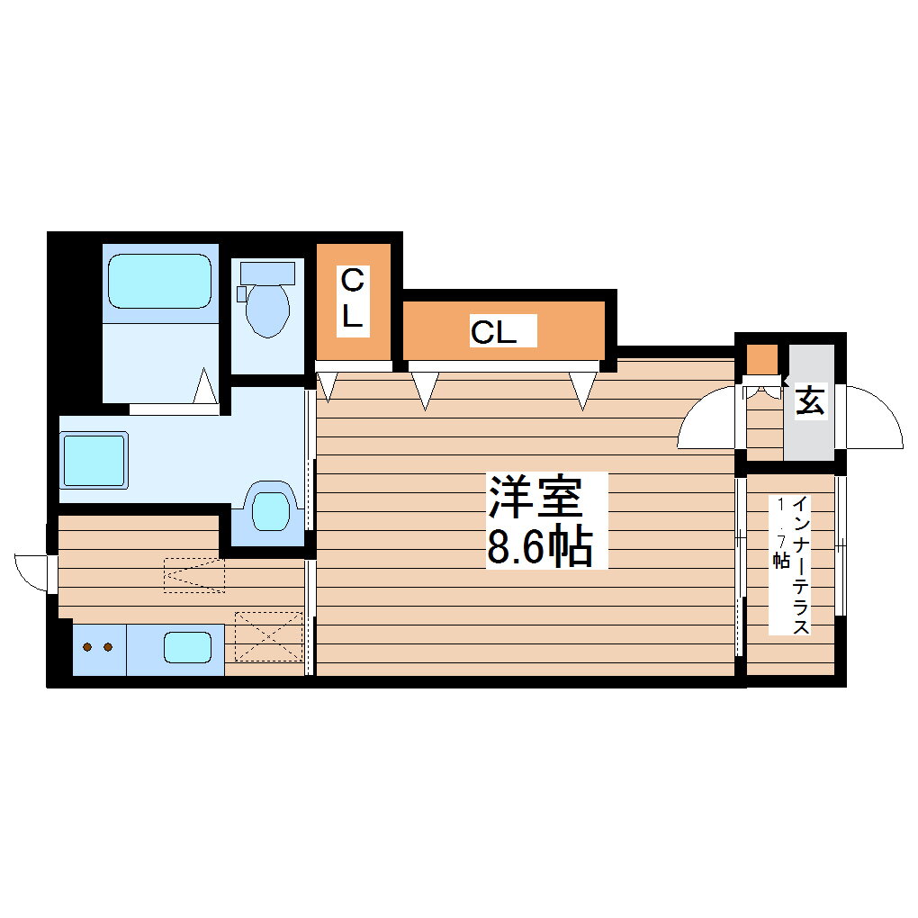 宮城県仙台市若林区志波町 薬師堂駅 1K アパート 賃貸物件詳細
