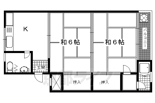 京都府長岡京市友岡１ 西山天王山駅 2K マンション 賃貸物件詳細