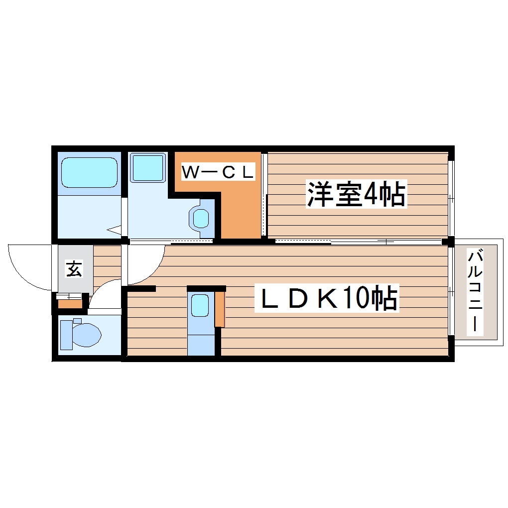 宮城県名取市大手町１ 名取駅 1LDK アパート 賃貸物件詳細