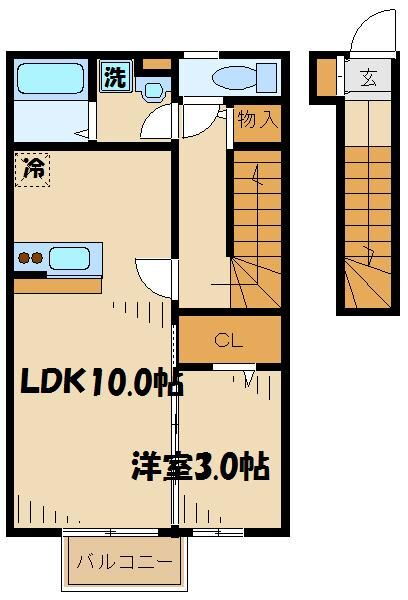 カイア 2階 1LDK 賃貸物件詳細
