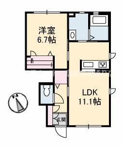 香川県高松市勅使町 伏石駅 1LDK アパート 賃貸物件詳細