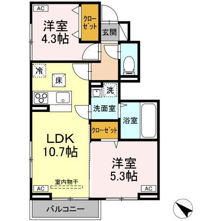 東京都日野市東豊田２ 豊田駅 2LDK アパート 賃貸物件詳細
