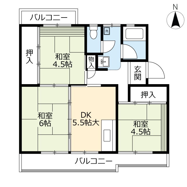 福岡県大野城市下大利団地 下大利駅 3DK マンション 賃貸物件詳細