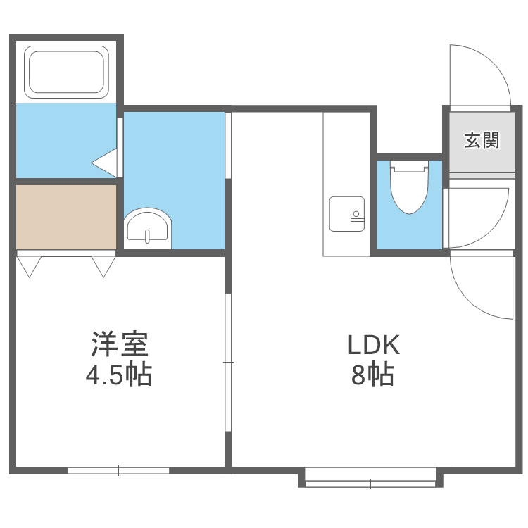 北海道札幌市白石区東札幌一条１ 東札幌駅 1LDK アパート 賃貸物件詳細