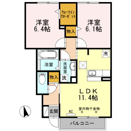 愛知県犬山市大字五郎丸字郷瀬川 羽黒駅 2LDK アパート 賃貸物件詳細