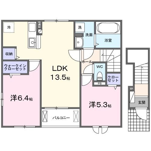 愛知県豊川市三蔵子町出口 豊川駅 2LDK アパート 賃貸物件詳細