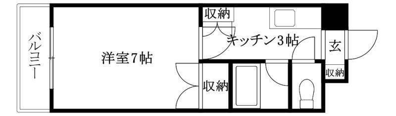 ジョイフル第３小坂 3階 1K 賃貸物件詳細